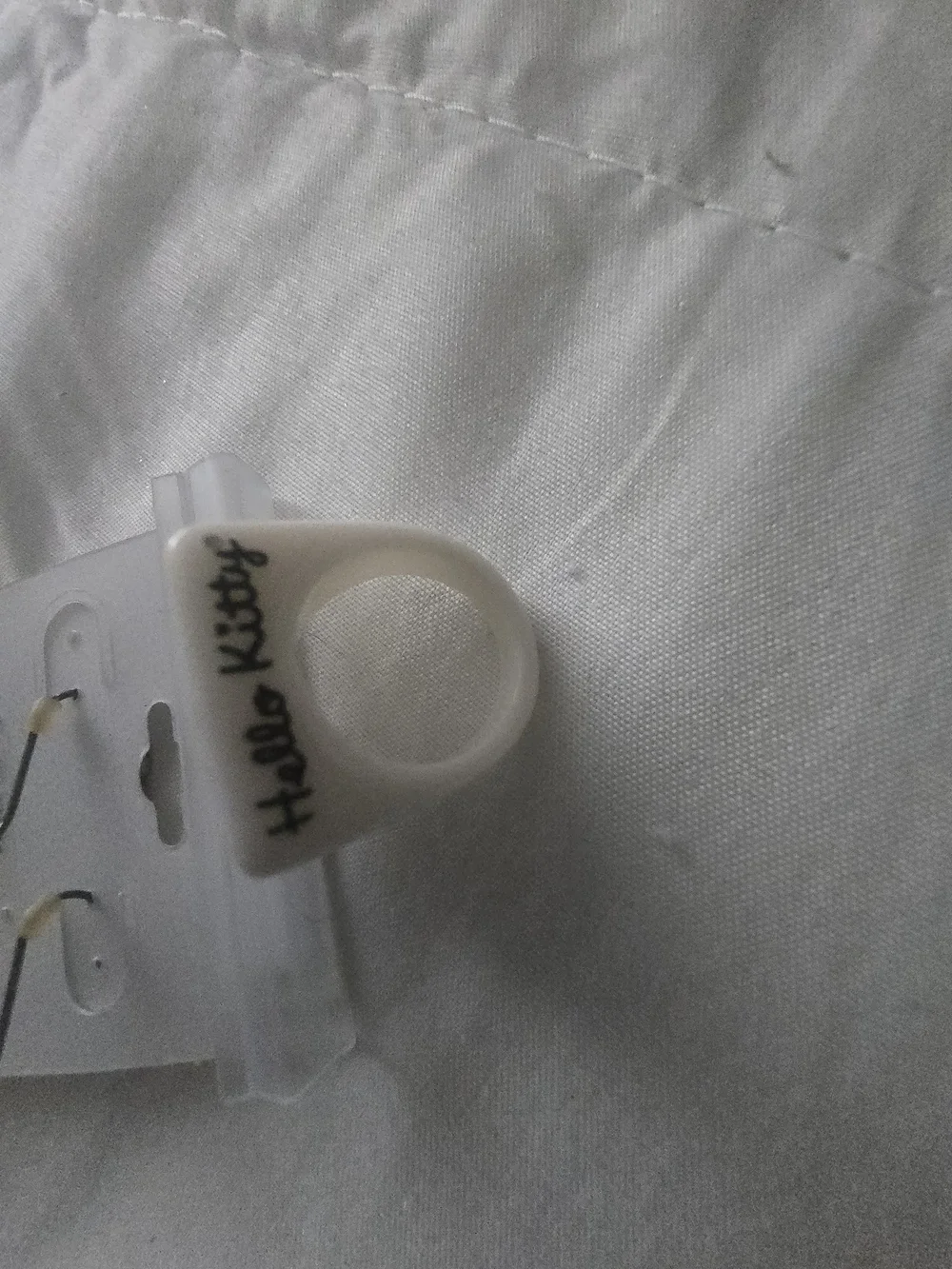 Hello Kitty White Kids Resin Ring